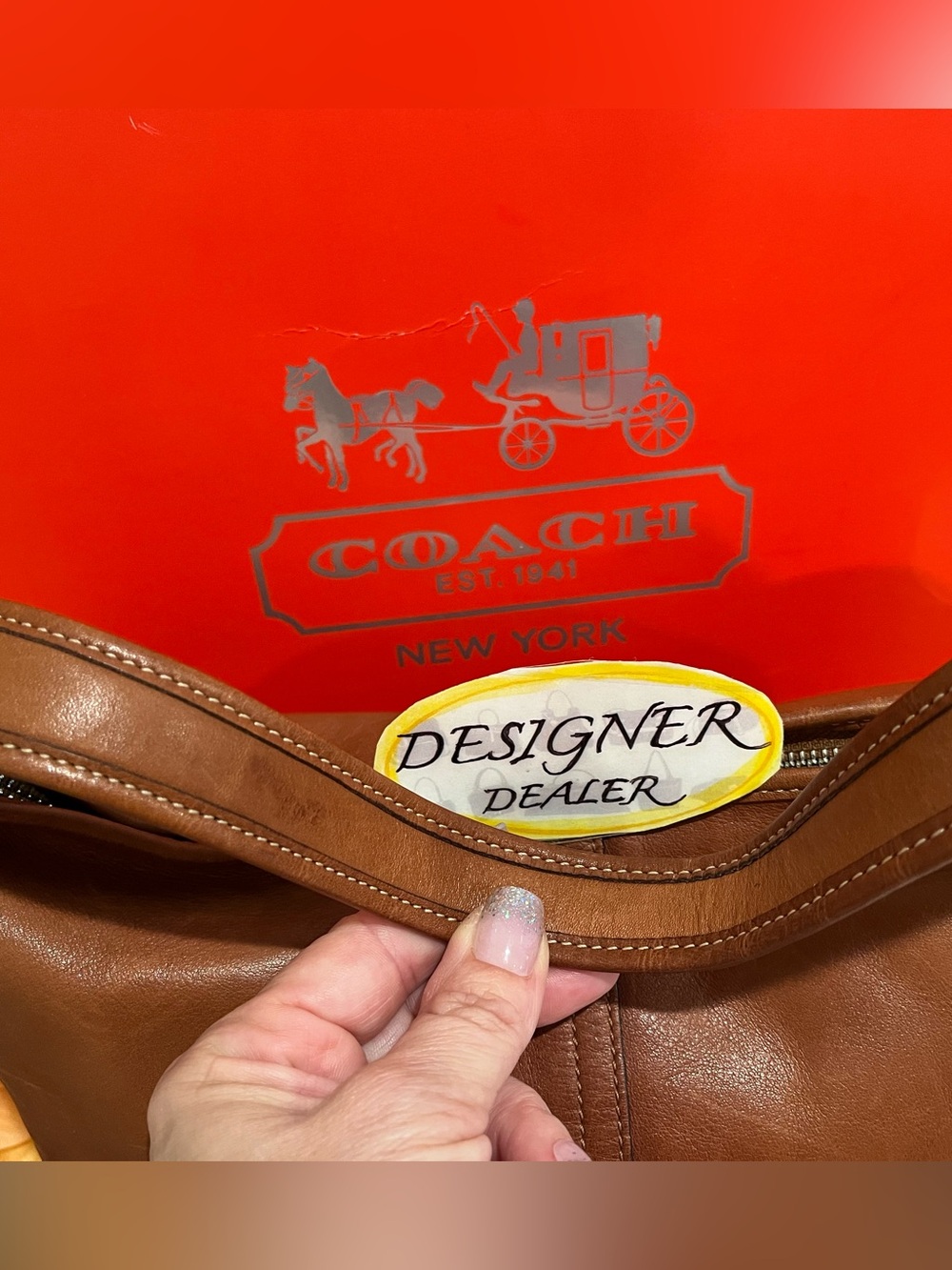 COACH Vintage Ergo British Tan Leather Hobo Shoulder Bag 9226 VGC! HTF! 💎💎 - Picture 6 of 14